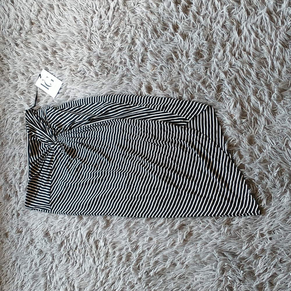 Womens' NWT Asymmetrical Striped Wrap Skirt